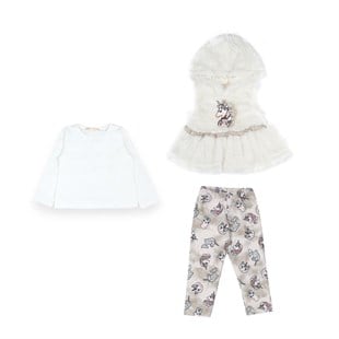 Baby Rose Simli Peluş Süeterli Taytlı Kız Takım