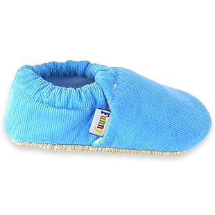 Vipbebe Sleeper Mavi Renk Kumaş ve Kaydırmaz Taban Çocuk Patiği