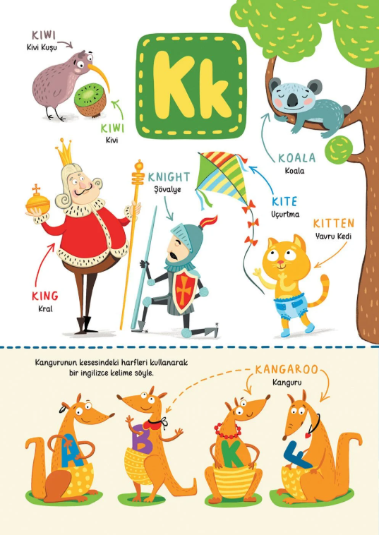 Adan Zye Eğlenceli Resimlerle İngilizce 200 Kelime | 3 Yaş Üzeri 