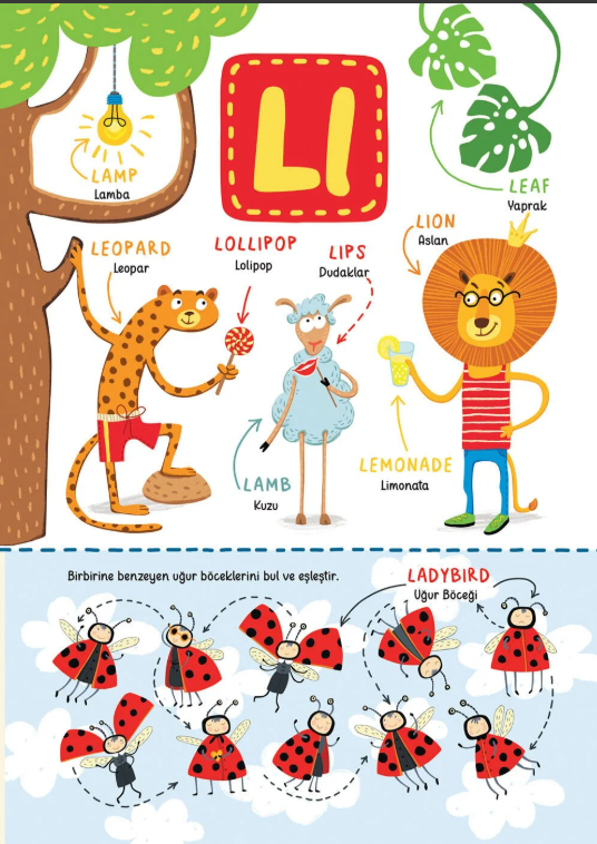 Adan Zye Eğlenceli Resimlerle İngilizce 200 Kelime | 3 Yaş Üzeri 