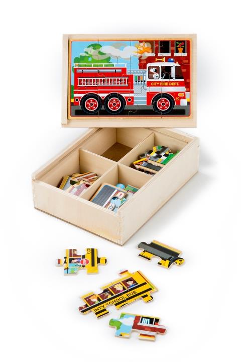 Ahşap 12x4 Yapboz Seti - Araçlar | Melissa Doug 3+ Yaş