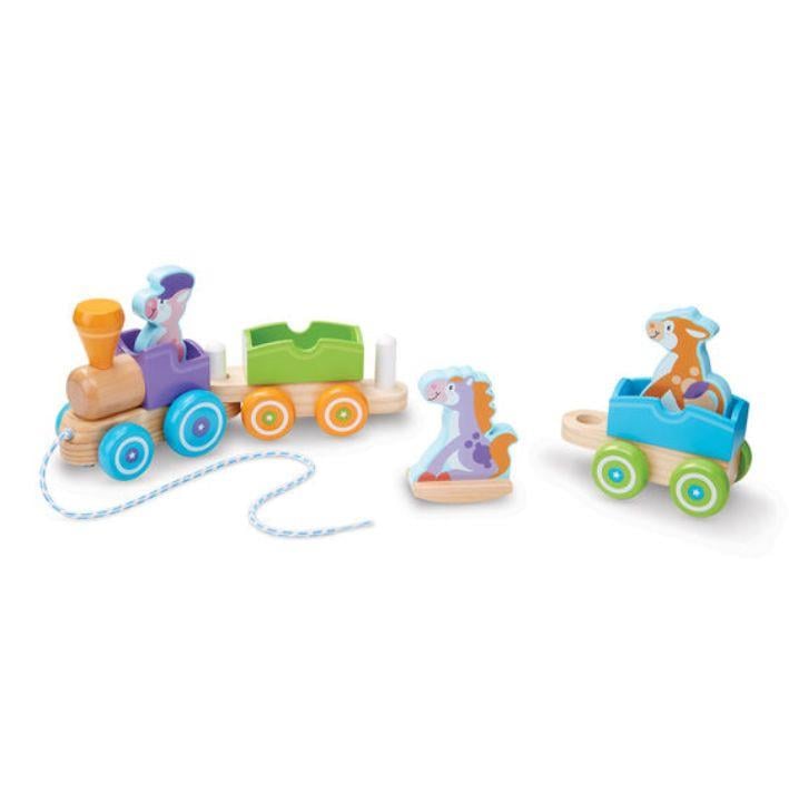 Ahşap Çek Çek Tren - Sallanan Çiftlik Hayvanları | Melissa&Doug 18+ Ay