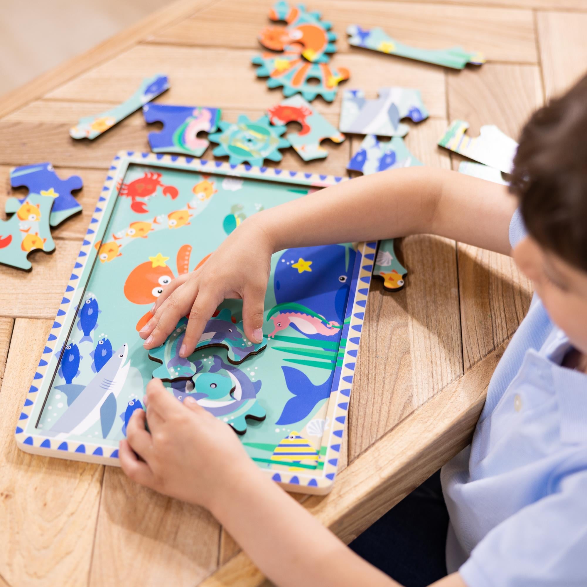 Ahşap Dişli Yapboz - Denizaltı - 18 parça | Melissa Doug 3+ Yaş