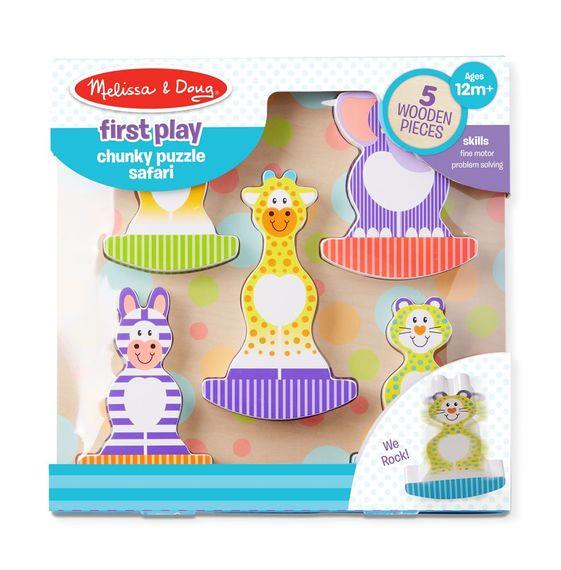 Ahşap Sallanan Tombul Yapboz - Safari | Melissa&Doug 1+Yaş