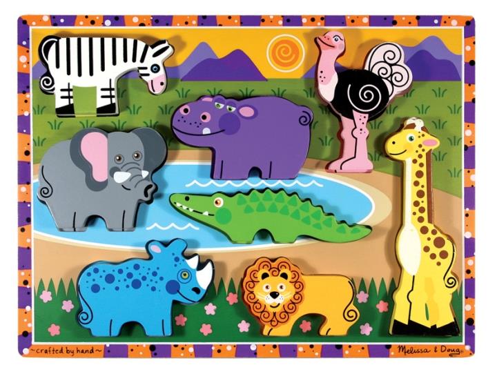 Ahşap Tombul Yapboz - Safari | Melissa Doug 2+ Yaş