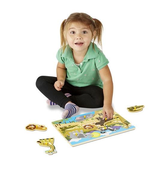 Ahşap Tutmalı Yapboz - Safari (Yeni) | Melissa Doug 2+ Yaş