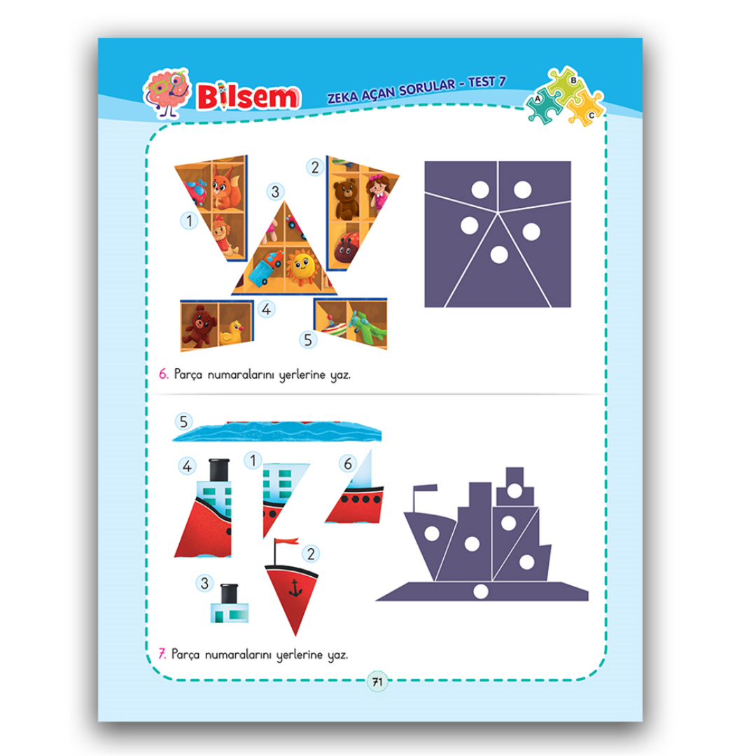 Bilsem Zeka Açan Sorular 3lü Set | IQ Brain Teasers 6-9 Yaş