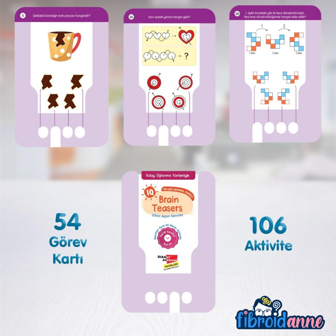 Bilsem Zeka Açan Sorular 3lü Set | IQ Brain Teasers 6-9 Yaş