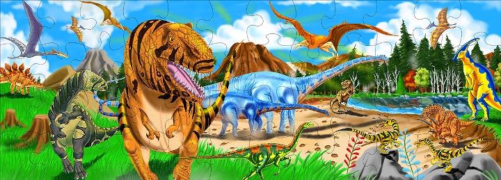 Dev Yer Yapbozu- Dinozor Dünyası (48 parça) | Melissa Doug 3+ Yaş