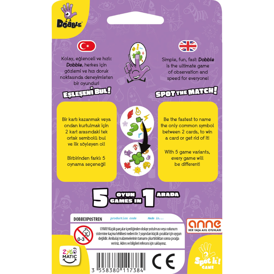 Dobble Refleks Oyunu | %100 Orijinal Oyun - 6+ Yaş