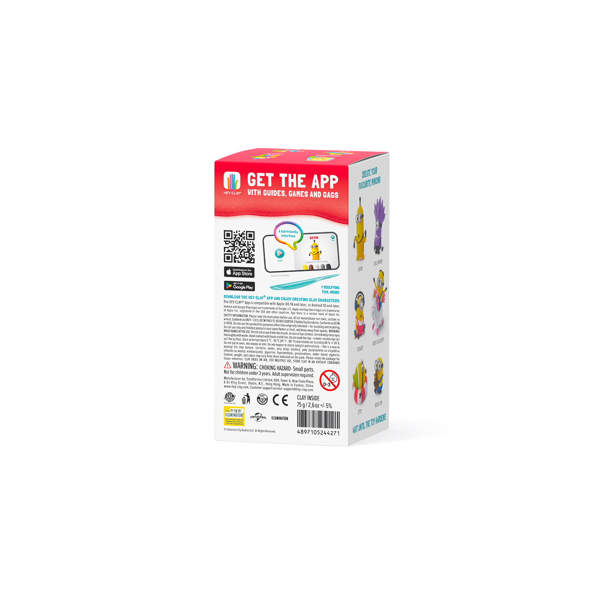 Hava ile Kuruyan Kil (5li kutu) - Minyonlar - Kevin Hey Clay | 3+ Yaş