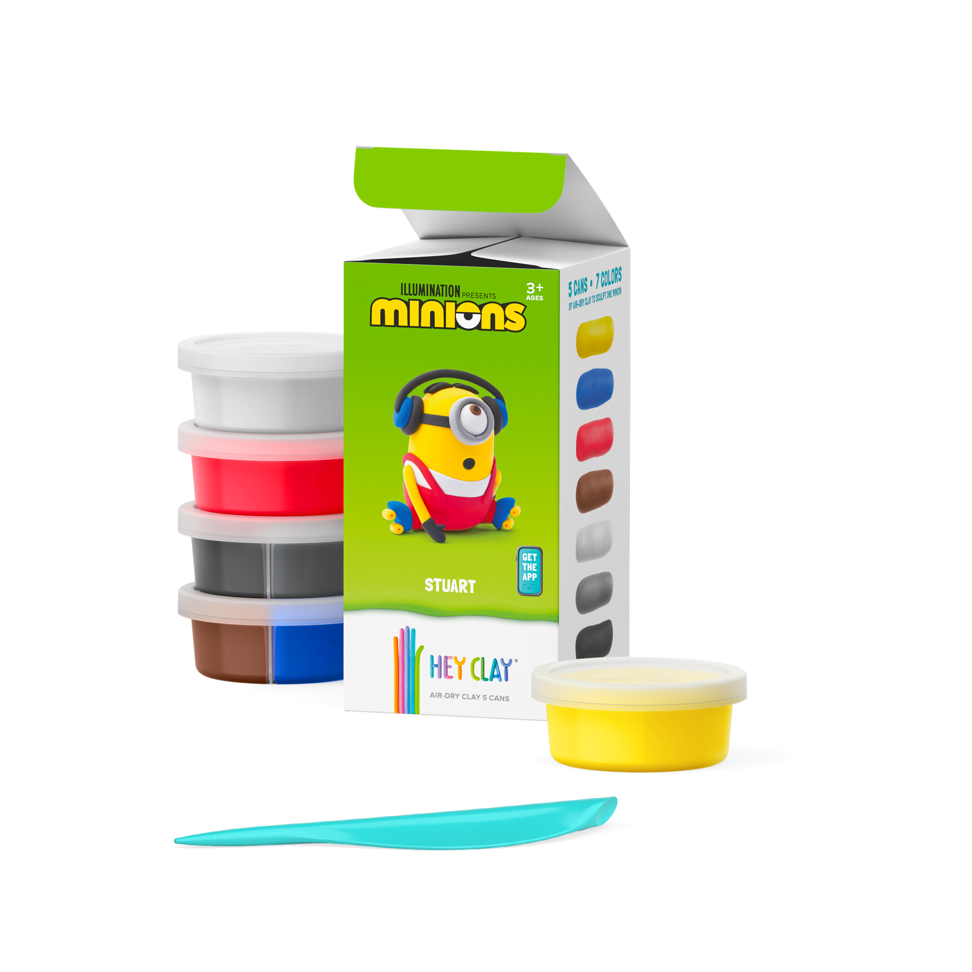 Hava ile Kuruyan Kil (5li kutu) - Minyonlar - Stuart Hey Clay | 3+ Yaş