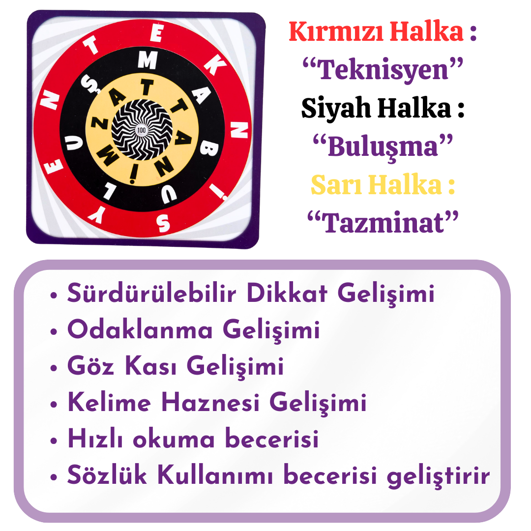 Kelimelerce - Concentration Kutu Oyunları Paketi | 7+ Yaş