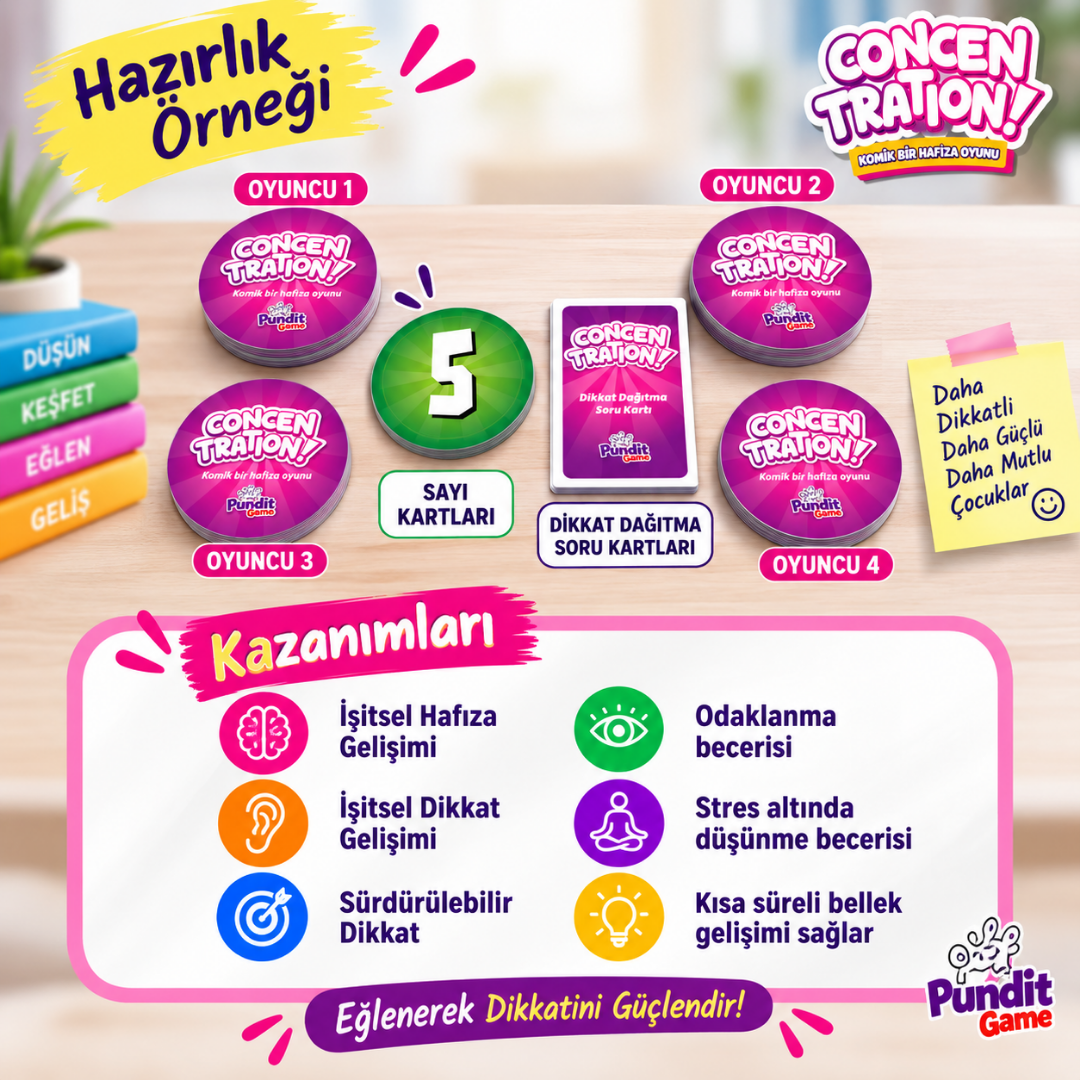 Kelimelerce - Concentration Kutu Oyunları Paketi | 7+ Yaş