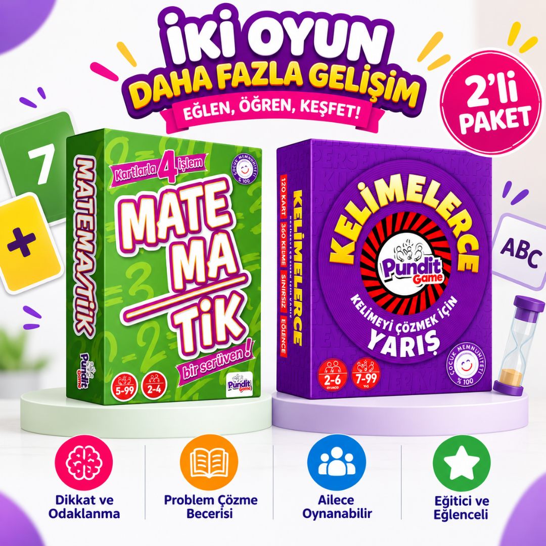 Kelimelerce - Matematik Kutu Oyunları Paketi | 7+ Yaş