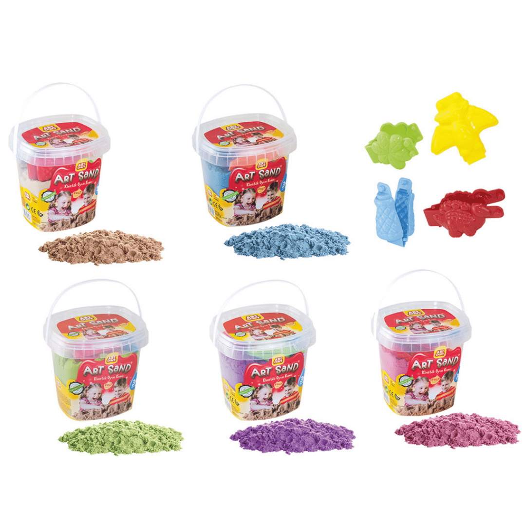 Kinetik Oyun Kumu Seti 5 Renk 500 gr | Art Craft Dede Marka