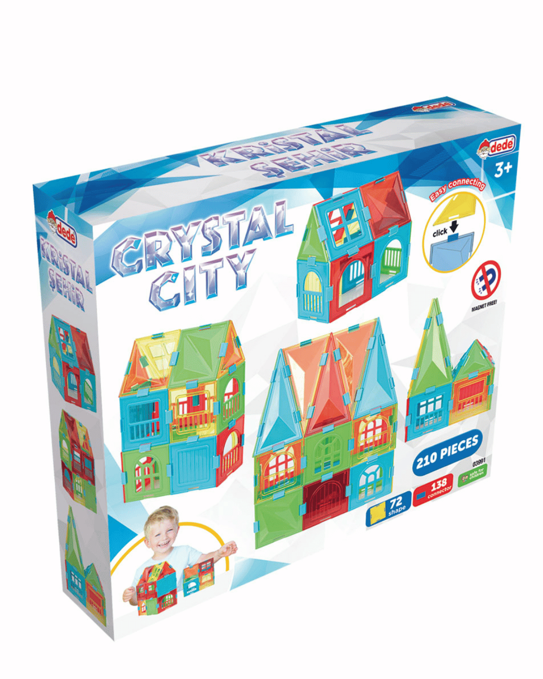 Manyetik Oyun Blokları 210 Parça Dede Marka