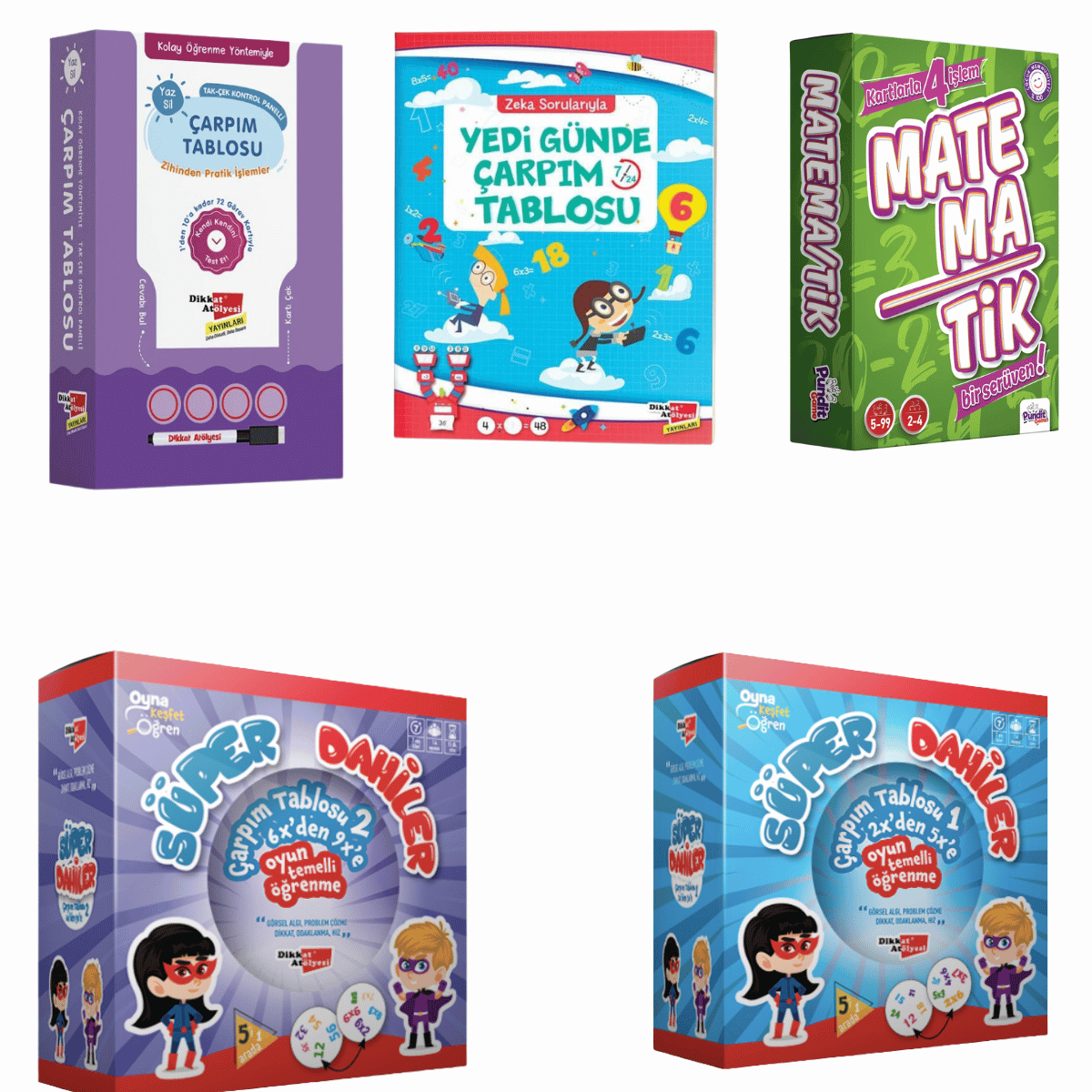 Matematik Geliştiren Oyunlar 5li Seti 6+ Yaş