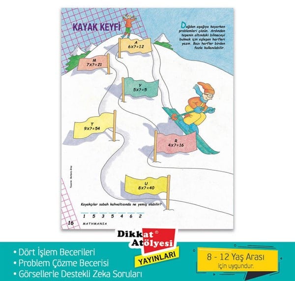Mathmania Matematik Zeka ve Dikkat Gelişim Seti | 8+ Yaş Matematik Problemleri