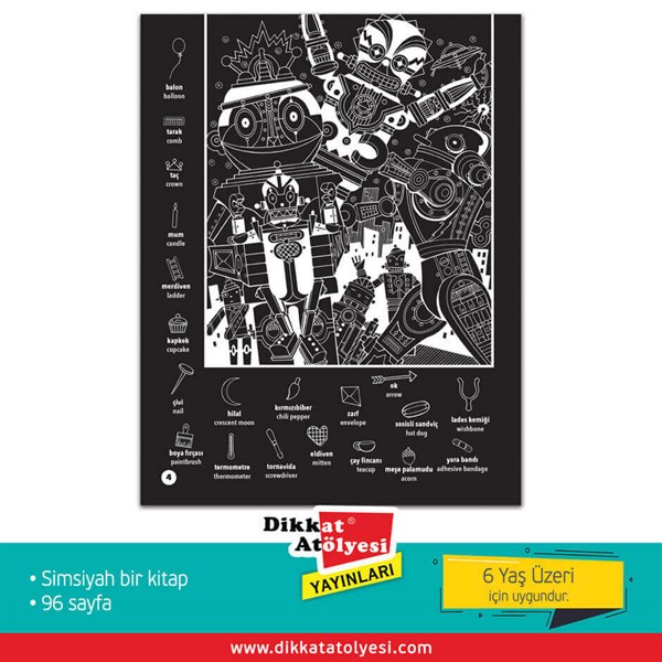 Parlayan Hidden Pictures  Puzzle Dikkat Geliştirme Kitabı | 7-99 Yaş