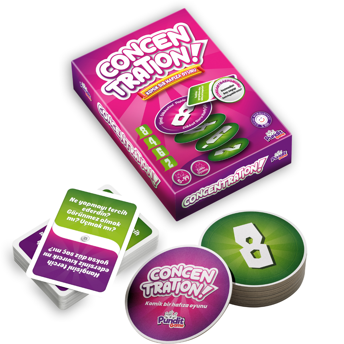 Concentration Kutu Oyunu 5- 99 Yaş Pundit Game 