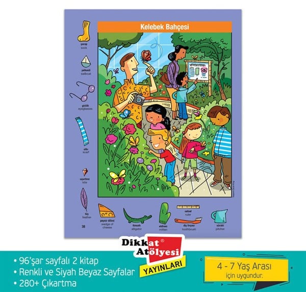 Sticker Hidden Pictures Doğa Puzzle 2li Set 4-7 Yaş | Dikkat Atölyesi
