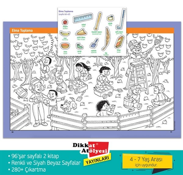 Sticker Hidden Pictures Doğa Puzzle 2li Set 4-7 Yaş | Dikkat Atölyesi