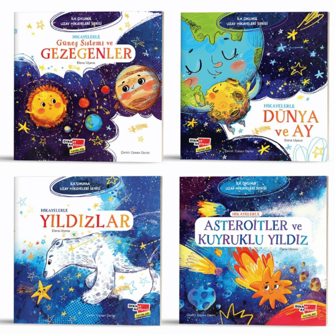 Uzay Hikayeleri 4lü Set İlk Okuma Serisi | 3+ Yaş