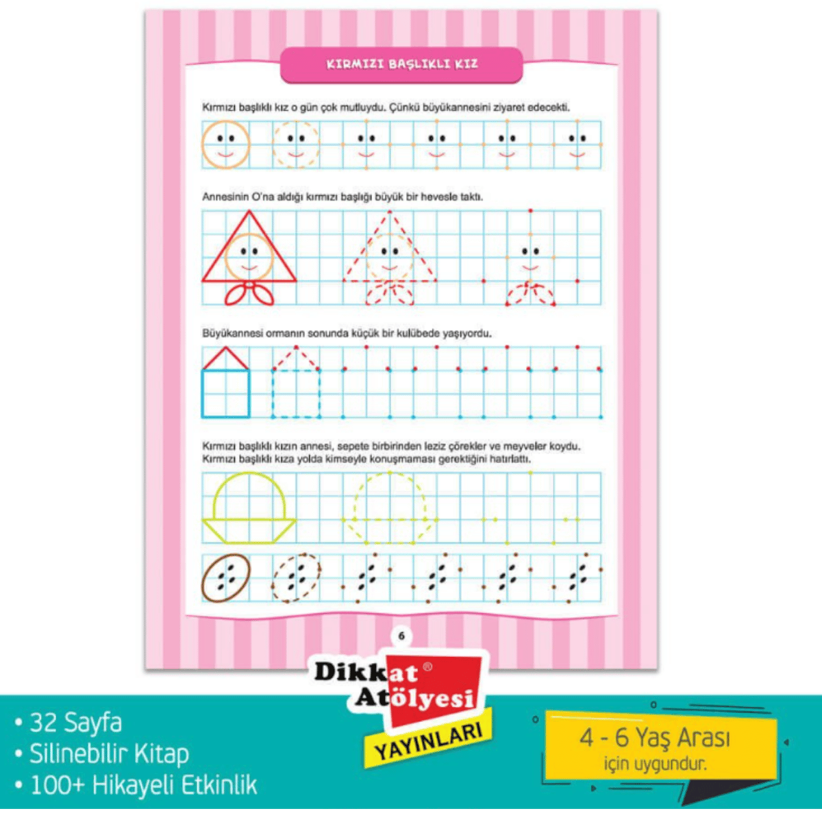 Yaz Sil 100 Etkinlikte İnce Motor Gelişimi Hikaye Anlatımlı