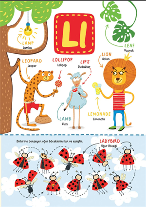 Adan Zye Eğlenceli Resimlerle İngilizce 200 Kelime | 3 Yaş Üzeri 