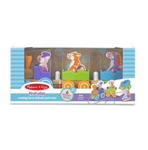 Ahşap Çek Çek Tren - Sallanan Çiftlik Hayvanları | Melissa&Doug 18+ Ay