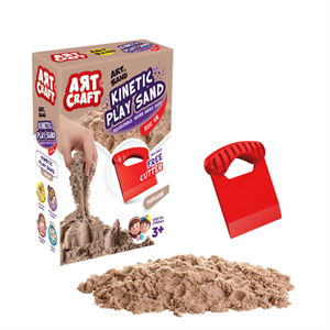 Aksesuarlı Naturel Kinetik Oyun Kumu 500 gr 3+ Yaş| Art Craft Dede Marka 