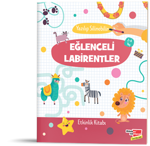 Eğlenceli Labirentler Yazılıp-Silinebilir Etkinlik Kitabı 2-4 Yaş