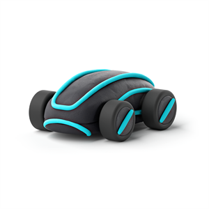 Hava ile Kuruyan Kil (2li kutu) - Mavi  Siber Araba | Hey Clay 3+ Yaş