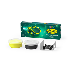 Hava ile Kuruyan Kil (2li kutu) - Sarı  Siber Araba Hey Clay | 3+ Yaş