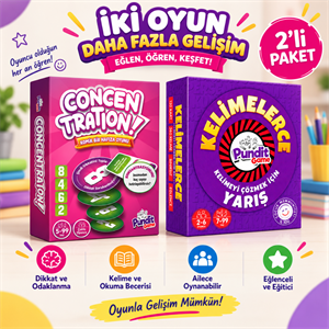 Kelimelerce - Concentration Kutu Oyunları Paketi | 7+ Yaş