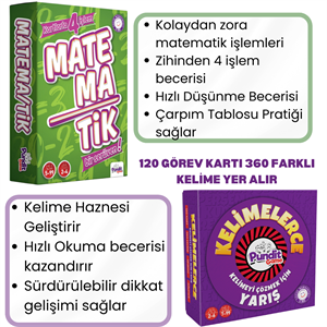 Kelimelerce - Matematik Kutu Oyunları Paketi | 7+ Yaş