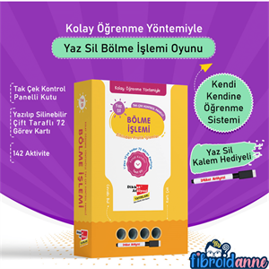 Kolay Öğrenme Yöntemi ile Yaz Sil Bölme İşlemi Oyunu| Dikkat Atölyesi