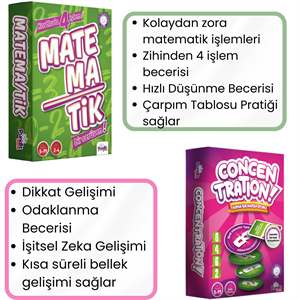 Matematik - Concentration Kutu Oyunları Paketi | 5+ Yaş