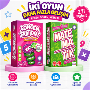 Matematik - Concentration Kutu Oyunları Paketi | 5+ Yaş