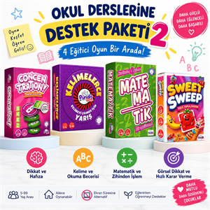 Okul Destek Paketi - Türkçe - Matematik - Dikkat ve Odaklanma Seti Pundit Game