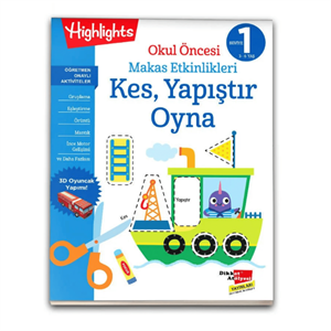 Okul Öncesi Makas Etkinlikleri Kes,Yapıştır, Oyna 4Lü Set 