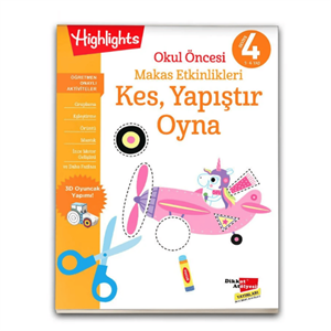 Okul Öncesi Makas Etkinlikleri Kes,Yapıştır, Oyna 4Lü Set 