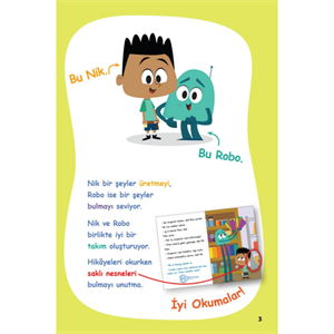 Saklı Nesnelerle İlk Okuma STEM Hikâyeleri Nik ve Robo 5N1K 6lı Set