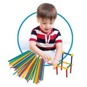 Süper Bambu Çubuklar 200 Parça | Dede Marka 36+ Ay üzeri