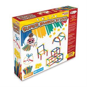 Süper Bambu Çubuklar 200 Parça | Dede Marka 36+ Ay üzeri