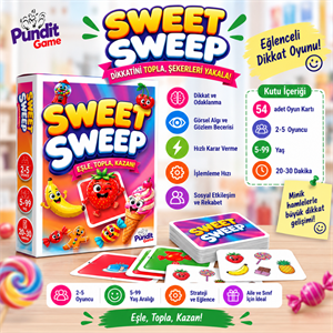 Sweet Sweep & Kelimelerce 2li Eğitim ve Zeka Oyunu Paketi | Dikkat, Odaklanma ve Kelime Gelişimi
