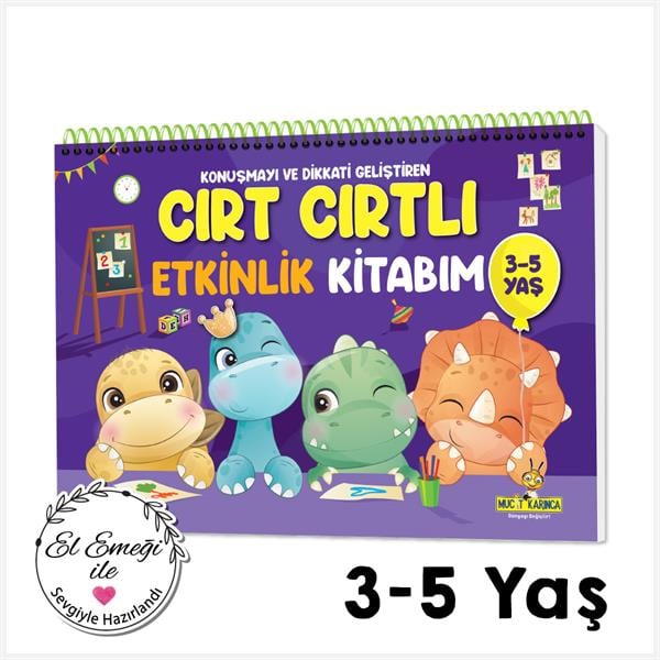  Konuşma ve Dikkati Geliştiren Cırt Cırtlı Etkinlik Kitabım: 3-5 yaş 