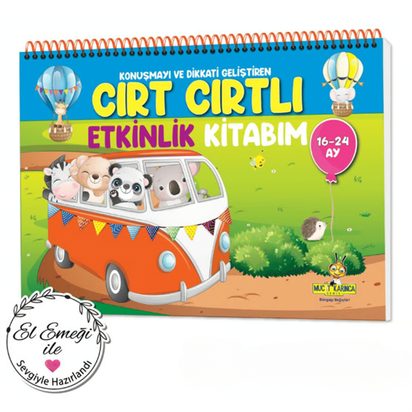  Konuşma ve Dikkati Geliştiren Cırt Cırtlı Etkinlik Kitabım 16-24 ay 