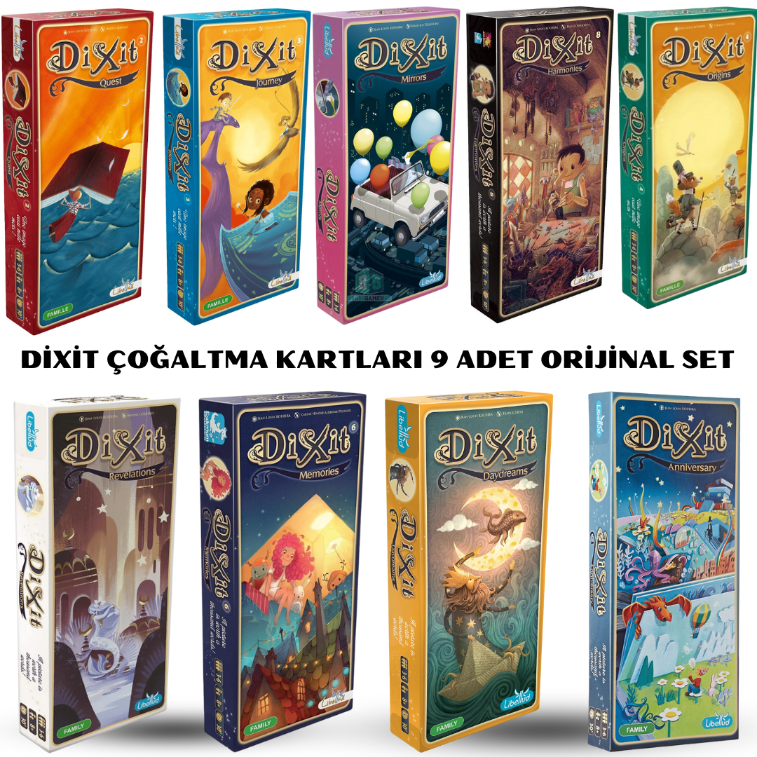 Dixit Oyun Kartları 9 Adet Set |  Asmodee 8+ Yaş
